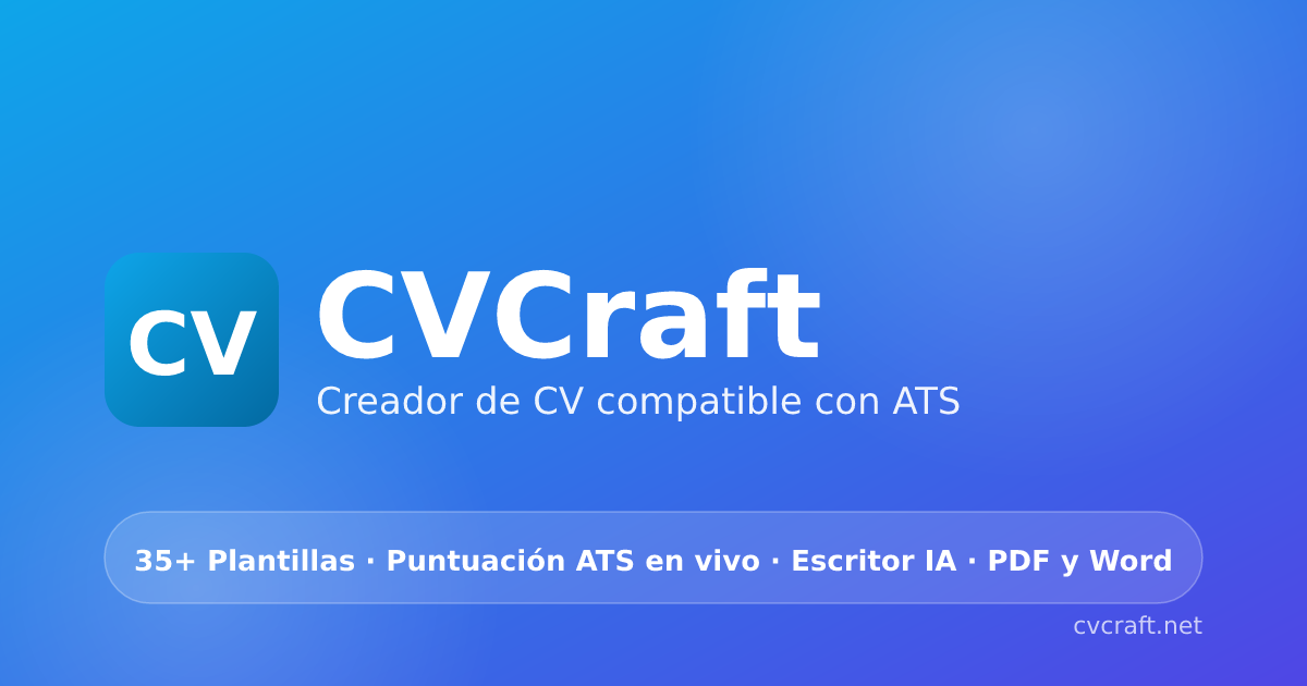 CVCraft — Creador de CV compatible con ATS | Generador gratuito